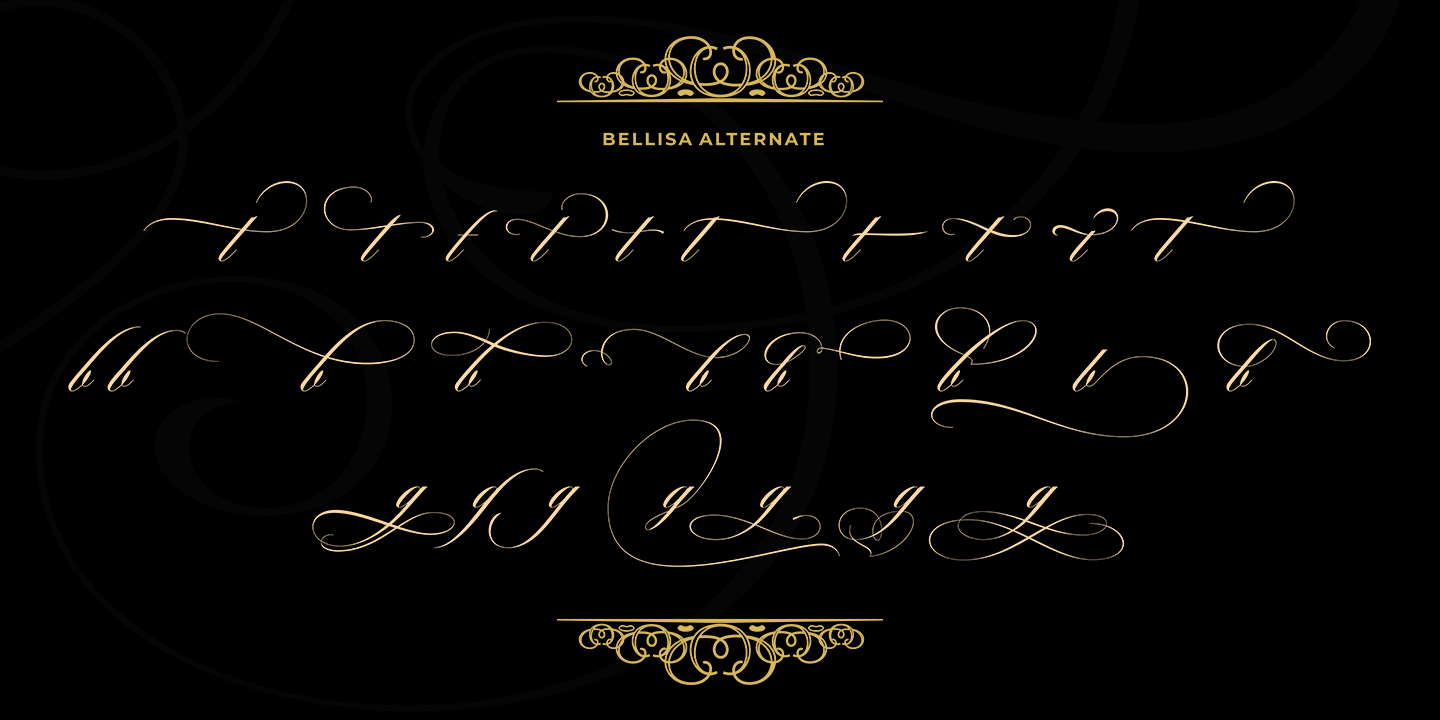 Beispiel einer Bellisa Script-Schriftart #4